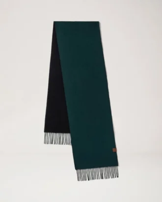 Wendbarer zweifarbiger Kaschmirschal in Mulberry Green und Schwarz Wendbarer zweifarbiger Kaschmirschal in Mulberry Green und Schwarz