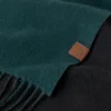 Wendbarer zweifarbiger Kaschmirschal in Mulberry Green und Schwarz Wendbarer zweifarbiger Kaschmirschal in Mulberry Green und Schwarz