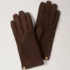 Wildlederhandschuhe Ebenholzfarbenes Wildleder & Kaschmir Mützen & Handschuhe Wildlederhandschuhe Ebenholzfarbenes Wildleder & Kaschmir Mützen & Handschuhe