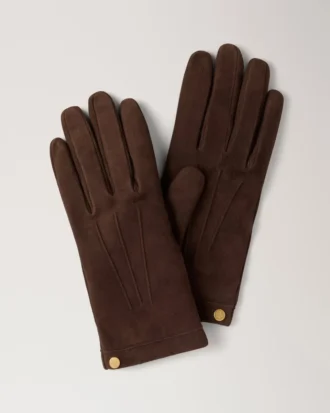 Wildlederhandschuhe Ebenholzfarbenes Wildleder & Kaschmir Mützen & Handschuhe Wildlederhandschuhe Ebenholzfarbenes Wildleder & Kaschmir Mützen & Handschuhe