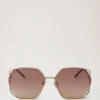 Willow Sonnenbrille Gold & Teak Metall-Sonnenbrille Willow Sonnenbrille Gold & Teak Metall-Sonnenbrille