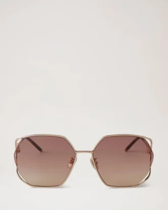 Willow Sonnenbrille Gold & Teak Metall-Sonnenbrille Willow Sonnenbrille Gold & Teak Metall-Sonnenbrille