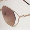 Willow Sonnenbrille Gold & Teak Metall-Sonnenbrille Willow Sonnenbrille Gold & Teak Metall-Sonnenbrille