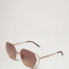 Willow Sonnenbrille Gold & Teak Metall-Sonnenbrille Willow Sonnenbrille Gold & Teak Metall-Sonnenbrille