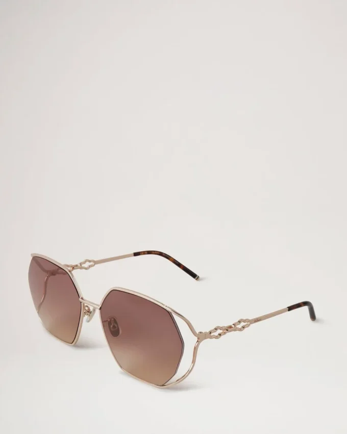 Willow Sonnenbrille Gold & Teak Metall-Sonnenbrille Willow Sonnenbrille Gold & Teak Metall-Sonnenbrille