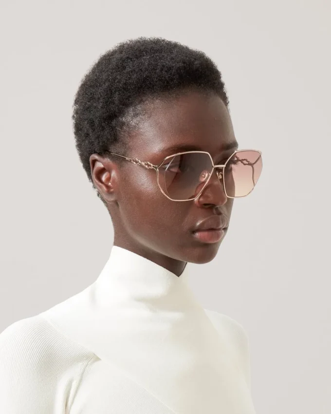 Willow Sonnenbrille Gold & Teak Metall-Sonnenbrille Willow Sonnenbrille Gold & Teak Metall-Sonnenbrille