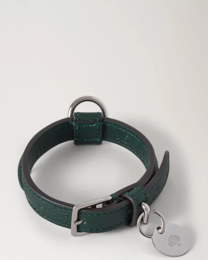 Xs Lederhalsband Mulberry Green Small Classic Grain Xs Lederhalsband Mulberry Green Small Classic Grain